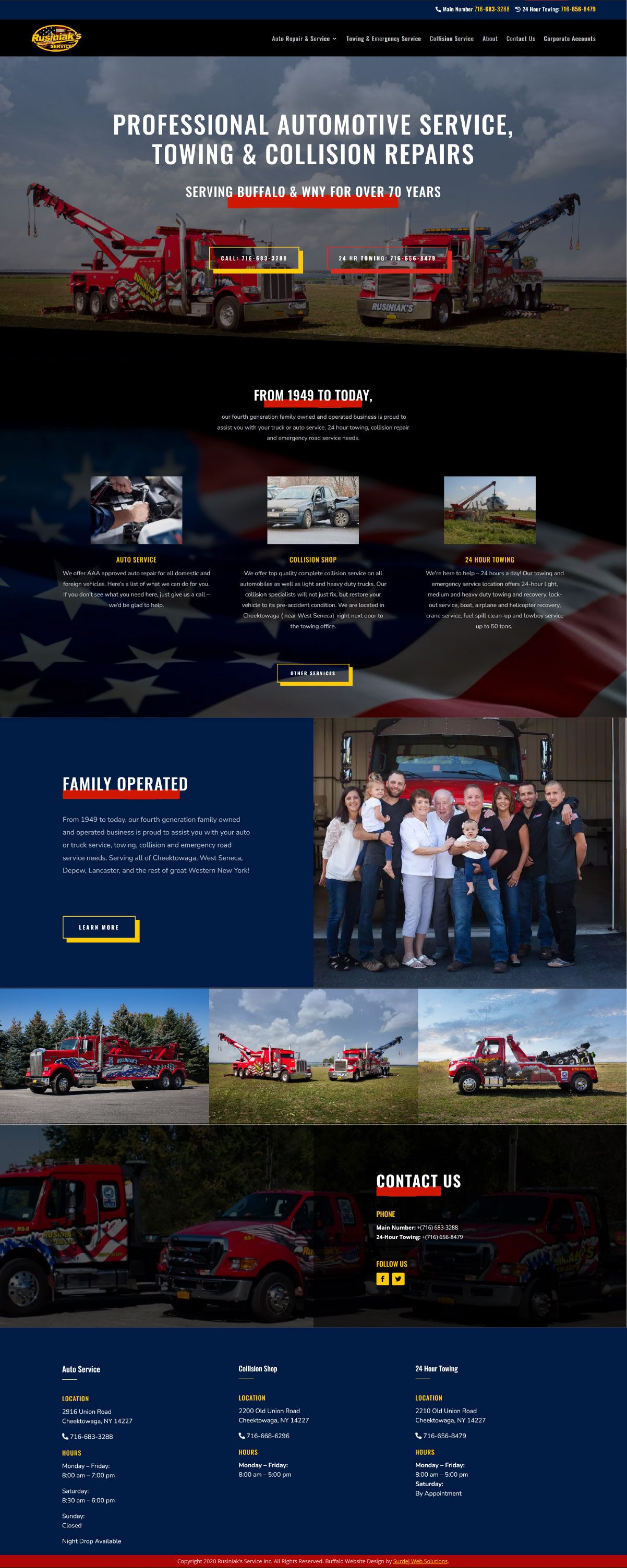 Website design mockup by Surdej Web Solutions LLC showcasing small business web presence and effective design principles.
