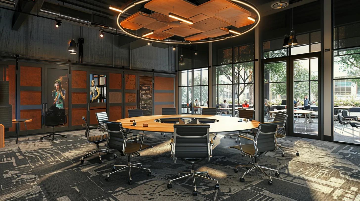 a modern buffalo office space features a round table where a diverse team of professionals engage in a dynamic discussion over a digital mockup of a responsive website, illuminated by bright overhead lights and adorned with sleek technology, symbolizing collaboration and innovation in web design. a modern buffalo office space features a round table where a diverse team of professionals engage in a dynamic discussion over a digital mockup of a responsive website, illuminated by bright overhead lights and adorned with sleek technology, symbolizing collaboration and innovation in web design.